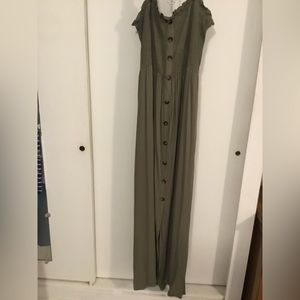 Sage green maxi dress